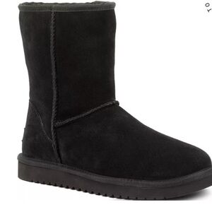 Koolaburra by Ugg Black Classic Short Suede Winter Boot New No Box
